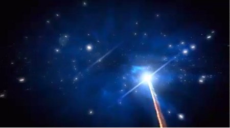 دانلود فوتیج زیبای پرتاب ستاره در کهکشان
