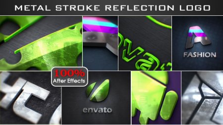 دانلود پروژه زیبای ساخت لوگو 3یعدی-Stroke Metal Reflection
