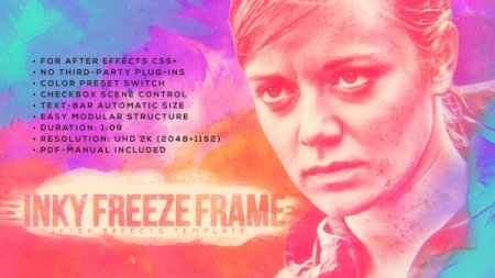 دانلود پروژه افتر افکت با نام Inky Freeze Frame