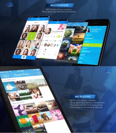 دانلود پروژه تبلیغاتی افتر افکت- Phone App Presentation