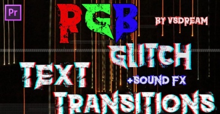 دانلود ترانزیشن های حرفه ای پریمیر RGB Glitch Text