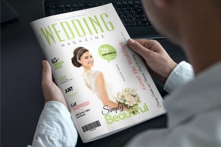 دانلود تمپلیت لایه باز مجله عروسی ایندیزاین
