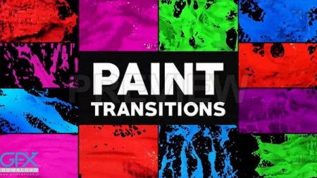 دانلود فوتیج مجموعه ترانزیشن رنگ نقاشی