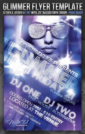 دانلود رایگان طرح لایه باز برای فتوشاپ Glimmer Flyer