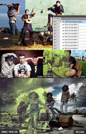 دانلود مجموعه اکشن فتوشاپ رایگان 25 Grunge