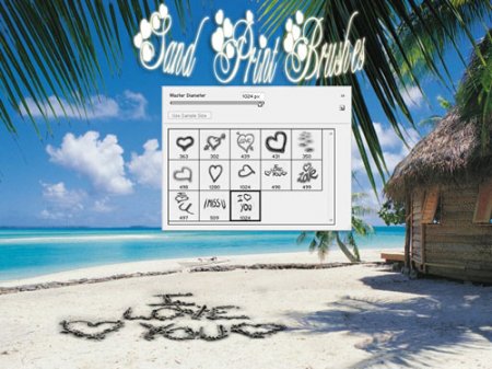 دانلود براش متنی مخصوص نوشتن روی شن های ساحل