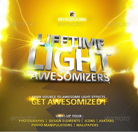 دانلود افکت نوری psd لایه باز Lifetime Light