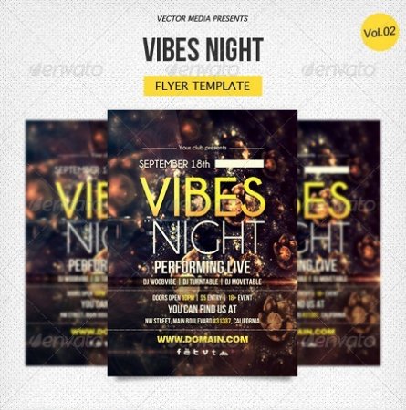دانلود طرح زیبای لایه باز-Vibes Night