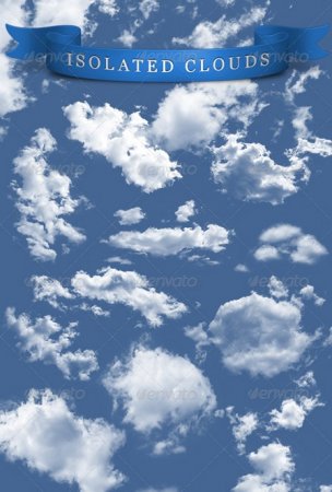 دانلود قالب لایه باز ابر ها Isolated Clouds