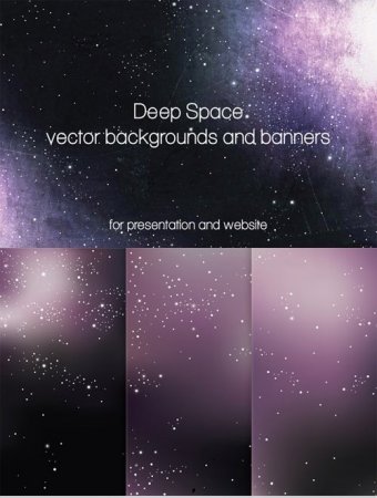 دانلود بک گراند وکتور طرح فضا و کهکشان Deep Space