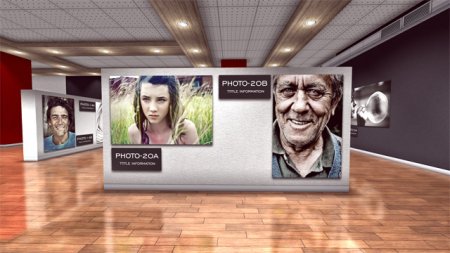 پروژه افتر افکت 3بعدی نمایش عکس در گالری