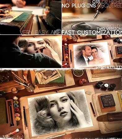 دانلود پروژه افتر افکت ترسیم عکس توسط نقاش ماهر