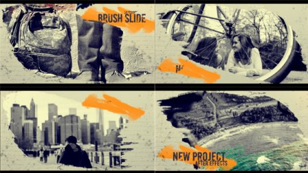 دانلود پروژه اسلایدشو افتر افکت با نام Brush Slide