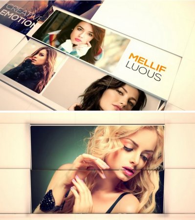 پروژه افتر افکت نمایش عکس توسط مکعب های سه بعدی