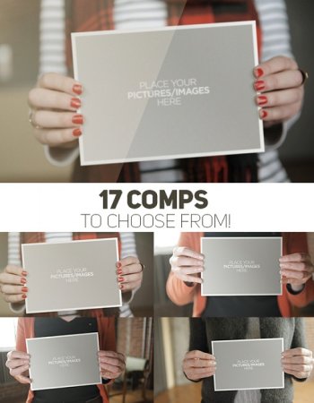 پروژه افتر افکت نمایش قاب عکس با دست Hands Holding Pictures