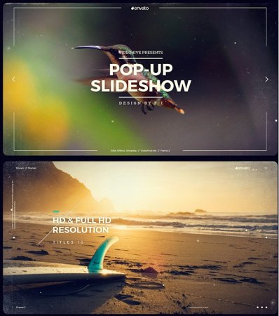 دانلود پروژه افتر افکت اسلایدشو نمایش عکس با نام  Pop-Up Slideshow