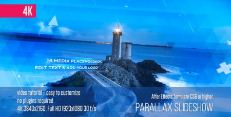 دانلود پروژه افتر افکت اسلایدشو با کیفیت بالا-  Parallax Slideshow