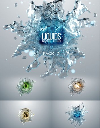 دانلود پروژه آماده افتر افکت ساخت لوگو-Liquids Quick Logo