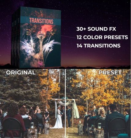 دانلود مجموعه 50 ترانزیشن آماده-پریست رنگی و افکت صوتی آماده مخصوص پریمیر