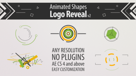 دانلود پروژه زیبای افتر افکت ساخت لوگو-Shape Animation Logo Reveal v2