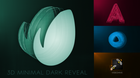 دانلود پروژه لوگو افتر افکت-3D Minimal Dark Logo Reveal