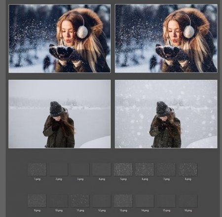 افکت آماده برف مخصوص ادیت عکس