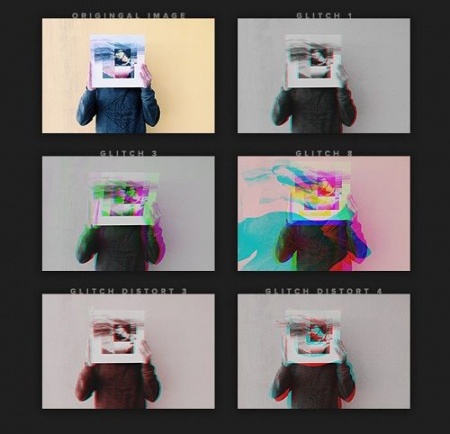 دانلود اکشن فتوشاپ glitch