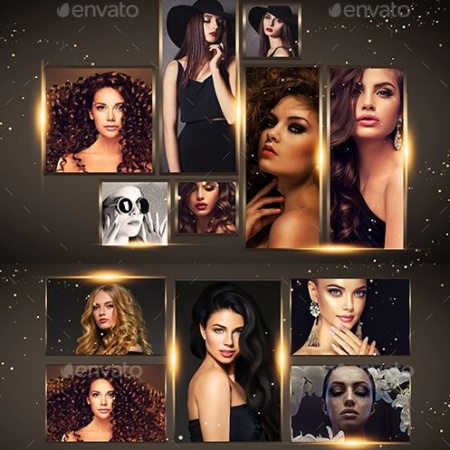 دانلود فریم عکس فتوشاپ golden frame