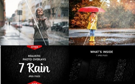 دانلود افکت باران برای عکس Rain