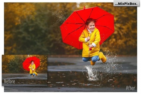 افکت آماده برای عکس در فتوشاپ پاشیدن آب