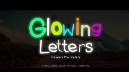 دانلود پریست پریمیر حروف درخشان Glowing Letters