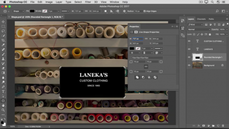 آموزش فتوشاپ پایه فارسی shape tool 1