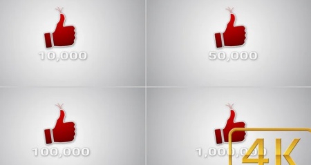 دانلود فوتیج موشن گرافیک Likes Counter 10K