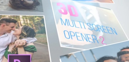دانلود پروژه پریمیر استارت فیلم 3D Multi Screen Opener 2