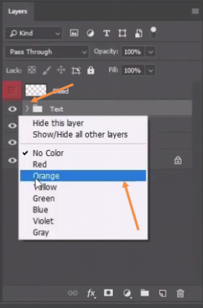 پنل لایه ها در طراجی