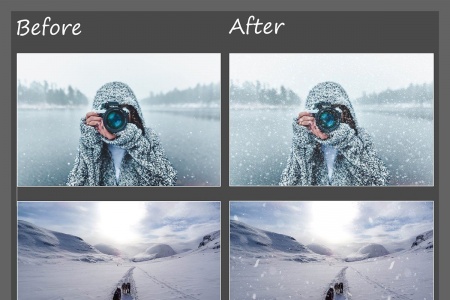 افکت برف برای ادیت عکس فتوشاپ