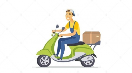 وکتور پیک موتوری رایگان Motorcycle Delivery
