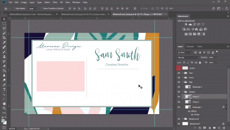 طراحی کارت ویزیت در فتوشاپ عکس 9