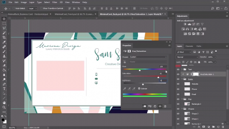 طراحی کارت ویزیت در فتوشاپ عکس 11