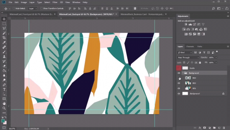 طراحی کارت ویزیت در فتوشاپ عکس 1
