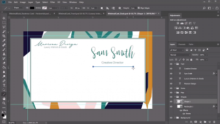 طراحی کارت ویزیت در فتوشاپ عکس 7