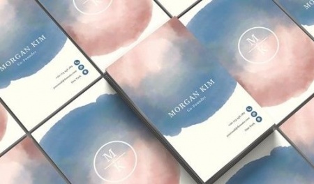 کارت ویزیت لایه باز آبرنگی