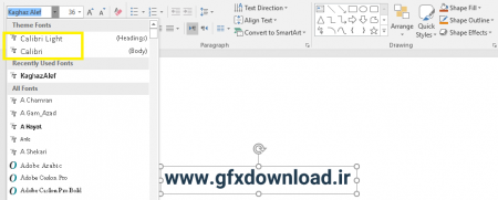فونت قالب پاورپوینت