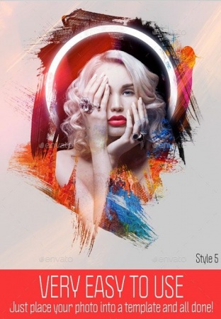 طرح لایه باز قاب عکس magic canvas