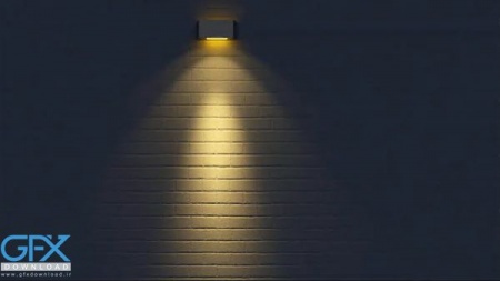 دانلود فوتیج بک گراند دیوار با نور چراغ