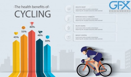 دانلود اینفوگرافک سلامت در دوچرخه سواری
