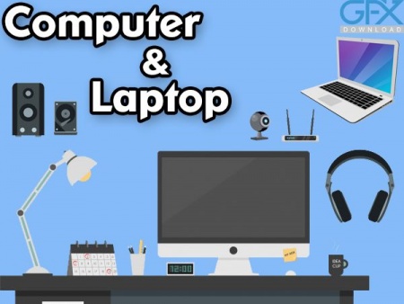 دانلود رایگان وکتور کامپیوتر و لپ تاپ