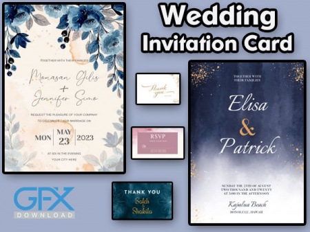 وکتور کارت دعوت عروسی Wedding Invitation Card