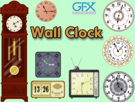 وکتور ساعت دیواری Wall Clock