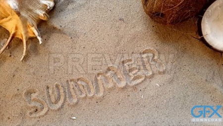 دانلود فوتیج کلمه تابستان در ساحل